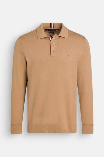 TOMMY HILFIGER - Strickpullover hellbraun